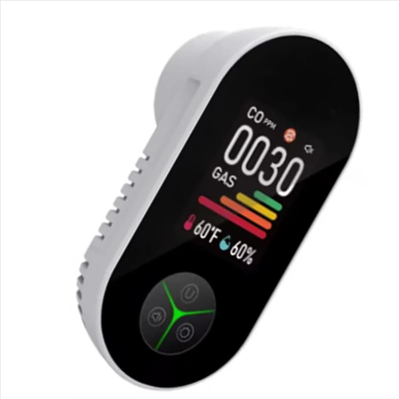 A25P Combinazione plug-in Rilevatore di monossido di carbonio 4 in 1 Allarme gas naturale CO/gas combustibile integrato/temperatura umidità Spina americana