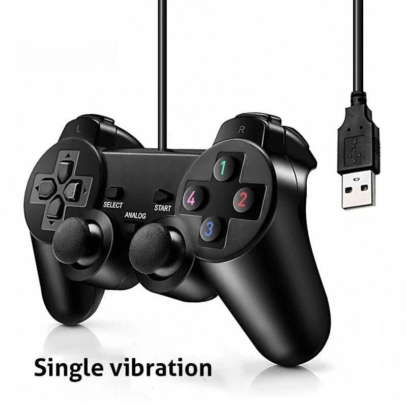 Controller di Gioco USB Cablato con Feedback di Vibrazione, Joystick Plug & Play per PC Windows XP/7/8/10/11 e Laptop