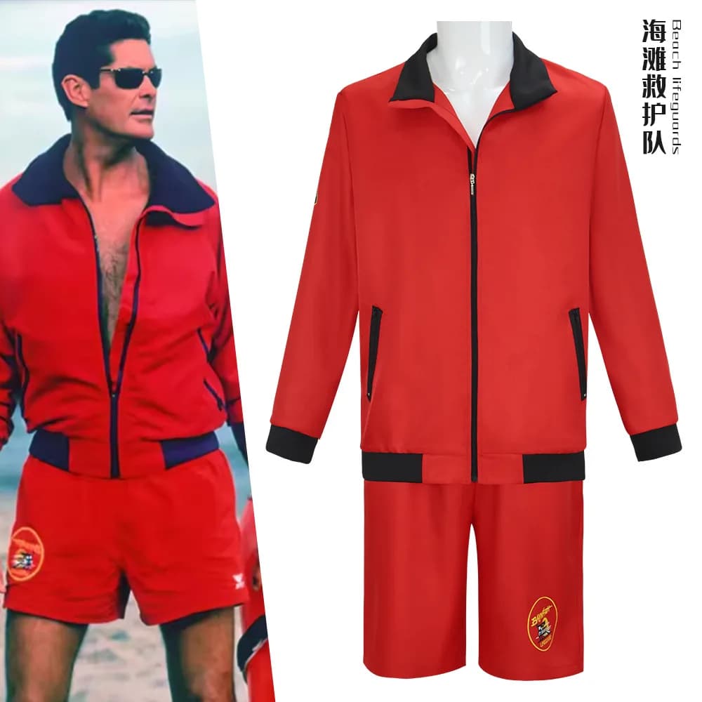 Baywatch Character Red Swimsuit Jacket Shorts Suit Beach Cosplay Suit