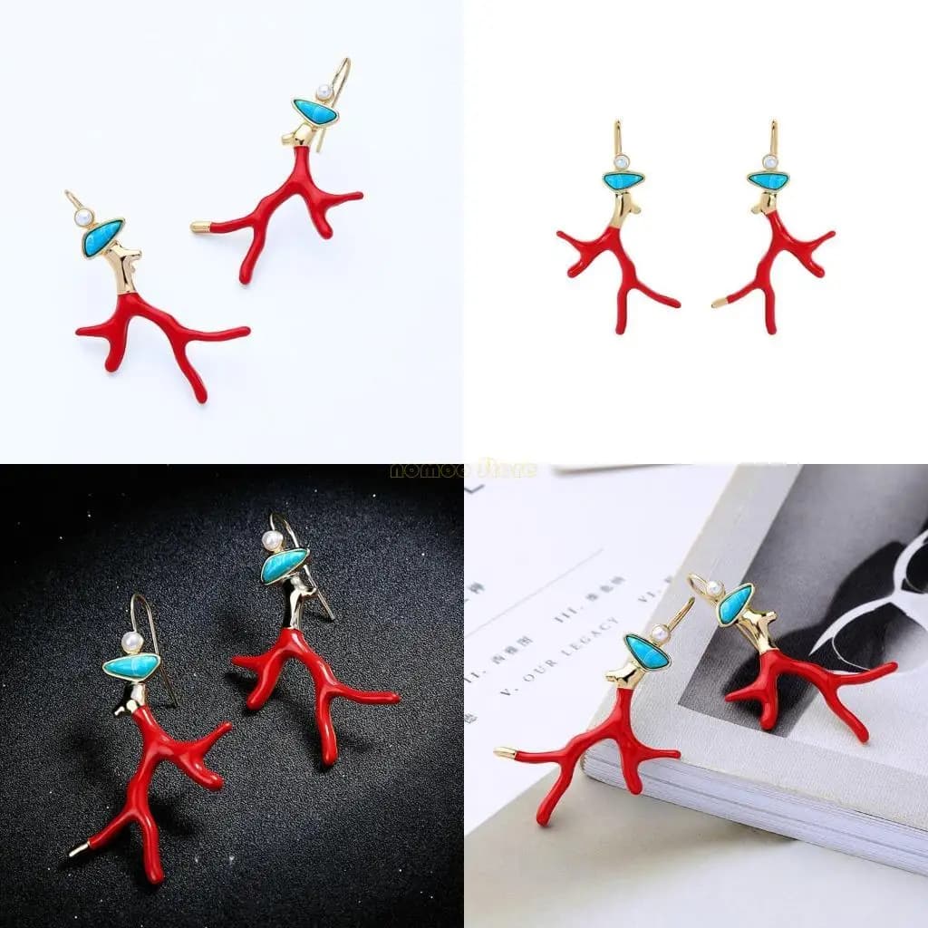 31bf decorations for jewelry to decorations horned coral earrings cala branch earrings in resin for