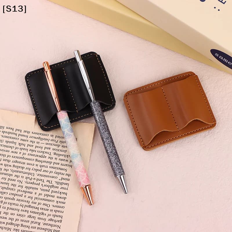 Leather Metal Clip Pen Holder Pen Ring Leather Journal 2 Pack Notebook Pencil Clip Metal Clip[S13]