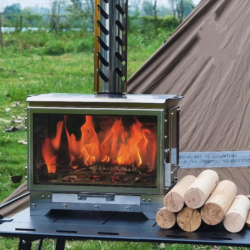 Outdoor Wood Stove, Portable Stove for Camping, Small Wood Stove for Tent, Indoor Oven for Tent