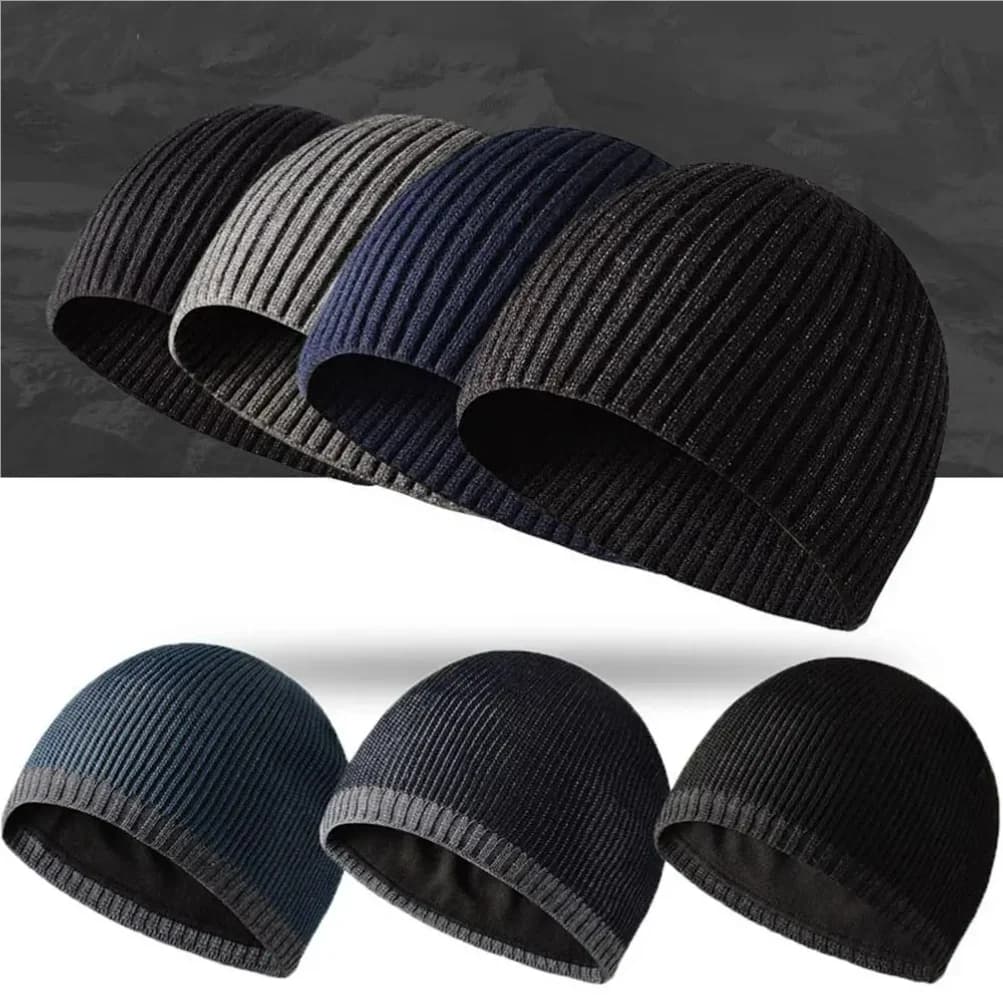 Men/Women Winter Warm Knitted Beanies Outdoor Sports Windproof Hedging Caps Comforable Soft Casual Cap Hiking Cycling Beanies