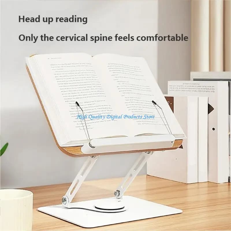 U2JE Supporto per libri da lettura Supporto per laptop da tavolo con base girevole a 360 gradi