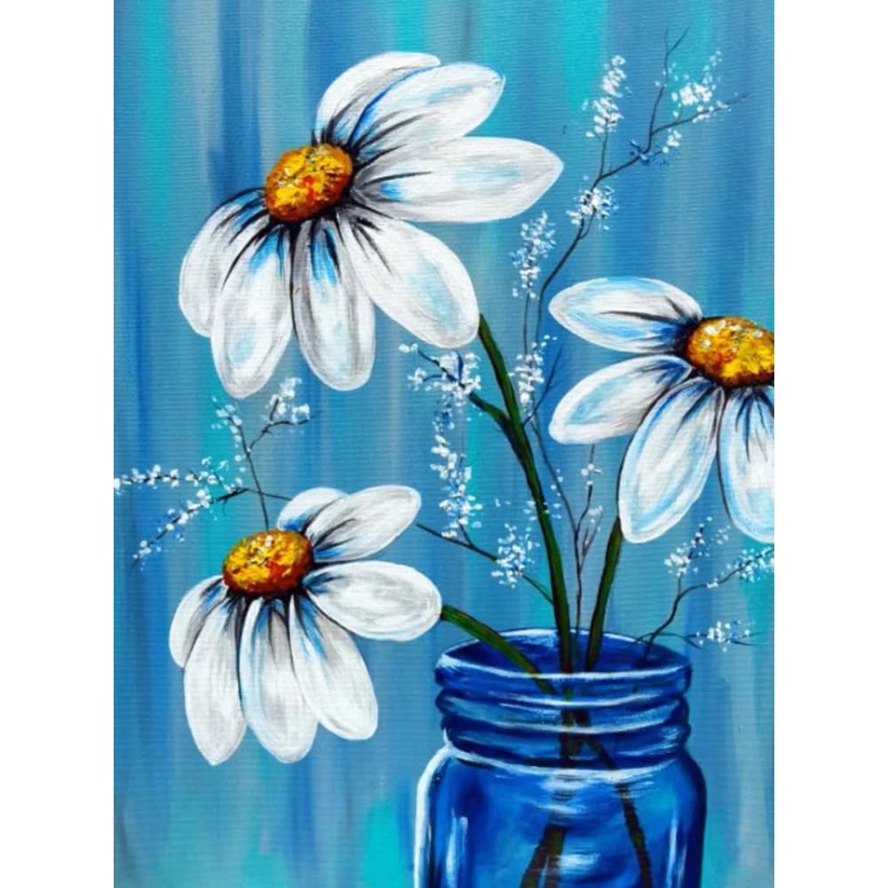 500/1000/1200/2000 PCS Jigsaw Puzzles Blue Flowers Family Activity Games for Gameroom Bedroom Home Decor Gift