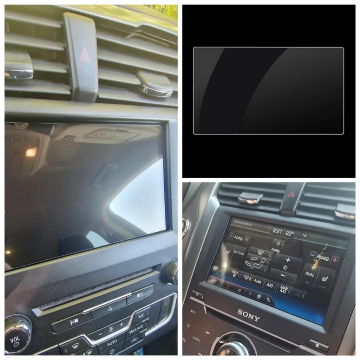 Pellicola di navigazione GPS per Ford Mondeo Fusion 2013 - 2019 Pellicola protettiva per schermo LCD Adesivo PVC/Vetro temperato Accessori interni