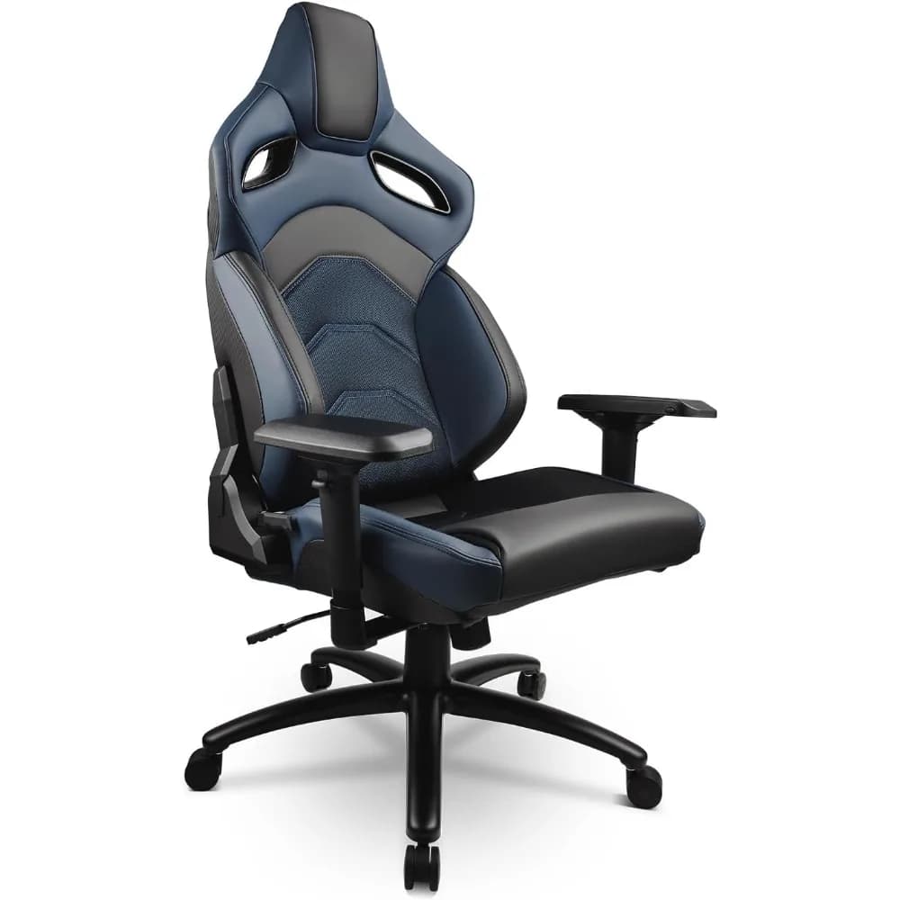 ModifyStreet Racing Seats Sedia per computer in stile Sedia da gioco Sedia per videogiochi Sedie da scrivania per ufficio domestico con pad [Blu]
