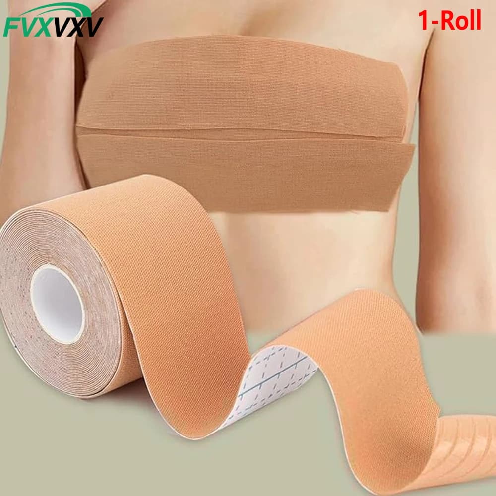 FVXVXV 1 rotolo di nastro kinesiologico, nastro atletico impermeabile da 5 cm x 5 m, nastro elastico per muscoli, nastro per ginocchia per esercizi e uso quotidiano, sport