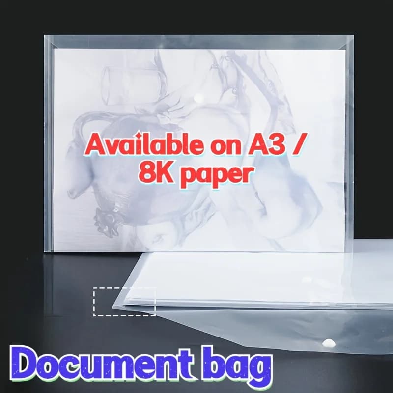 Buste in plastica trasparente da 15 pezzi con chiusura a scatto, 11x17 pollici - Cartelle di file in poliestere durevoli per la scuola, la casa, formato lettera A3