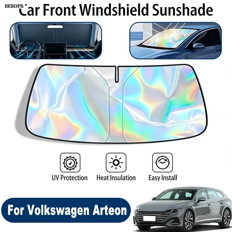 Windshield Sun Shade For Volkswagen Arteon Foldable UV Reflective Front Window Sun Protection Cover Accessories