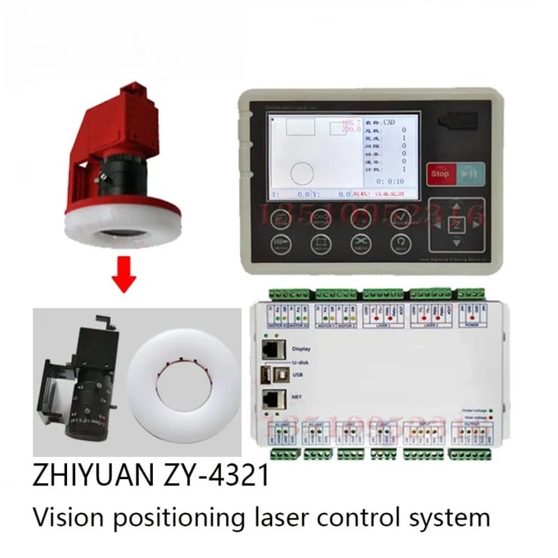 Zhiyuan sistema di controllo laser CCD per piccola visione ZY-4321 per scansione telecamera per incisione e taglio laser CO2