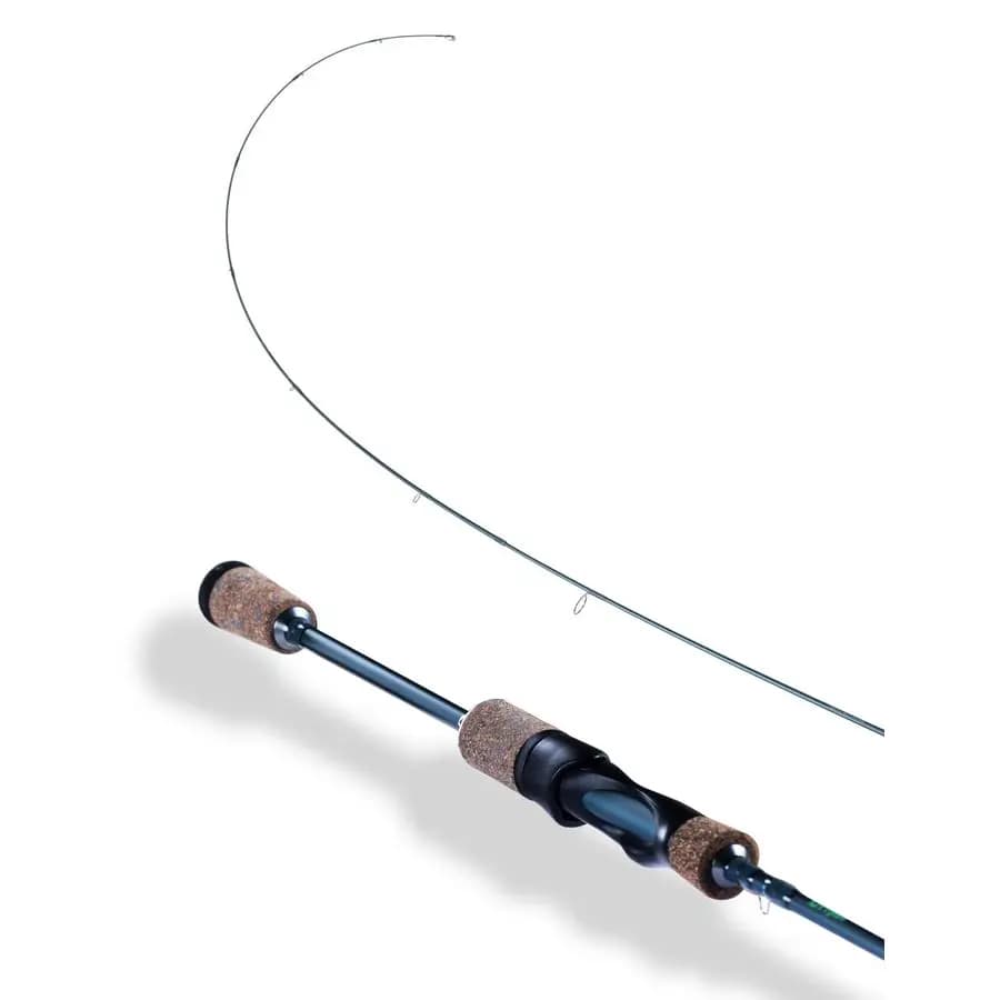 Canna da pesca per trote Rezil ultraleggera in fibra di carbonio rinforzata, design da viaggio in 2 pezzi, sensibile per acqua dolce e acqua salata leggera.