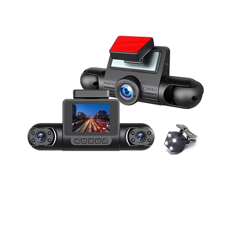 Dash Cam a 4 Canali Harrison Industry con Registrazione in Loop HD 1080P e Visione Notturna a 360° per Telecamera di Sorveglianza Auto