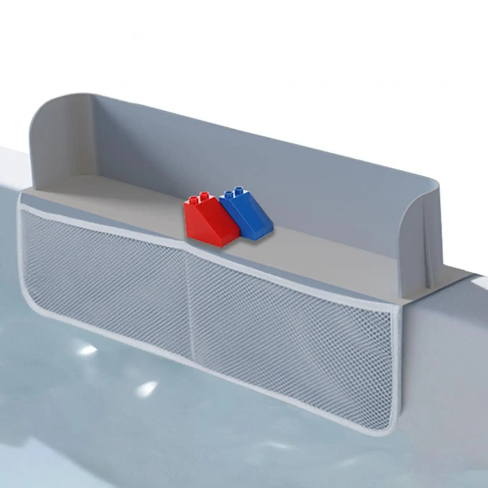 Mensola per vasca da bagno Attacca per vasca da bagno in silicone con ventose Vasca da bagno Paraspruzzi Vassoio giocattolo per vasca da bagno Bagno Bambini piccoli