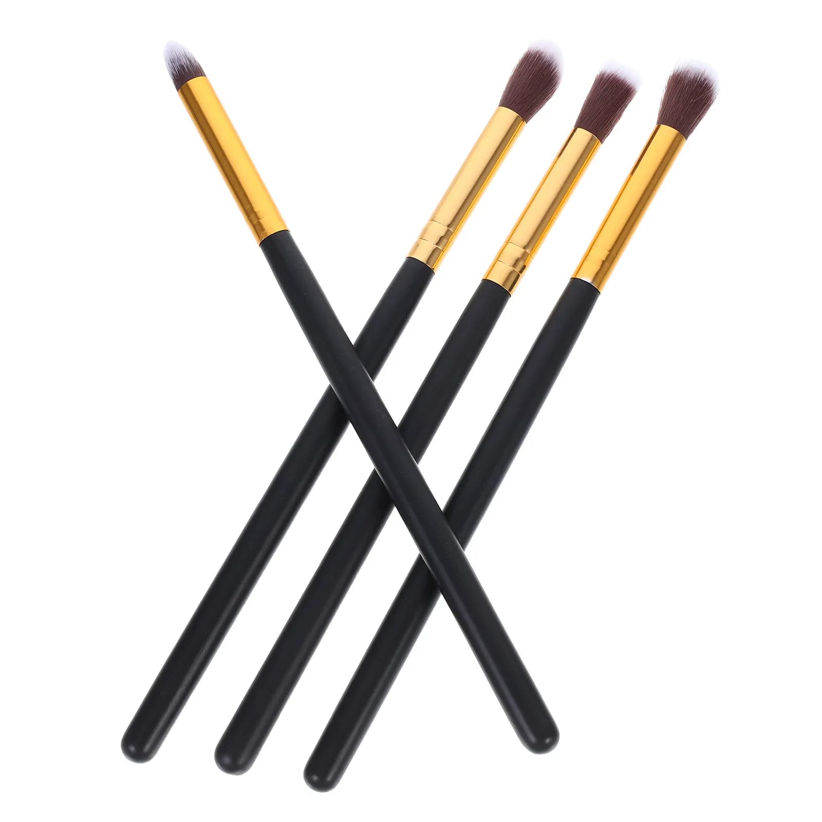 Set di 4 Pennelli per Ombretto Professionali, Kit di Pennelli per Trucco Occhi in Morbido Pelo di Cavallo, Strumento Portatile da Viaggio per Creme, Liquidi e Polveri
