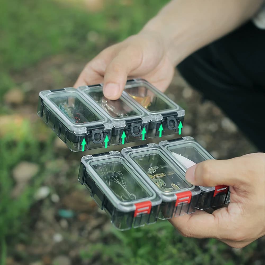 Expandable Fishing Equipment Box Tool Box for Fishing Equipment Bearing Box for Fishing Hooks Waterproof Light For Outdoor Fishing