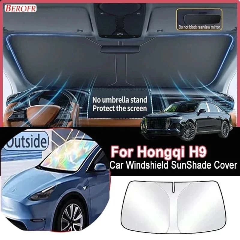 For Hongqi H9 2020-2026 Car Windshield Sunshade Cover Front Window Sun Shade Heat Insulation Auto Accessories
