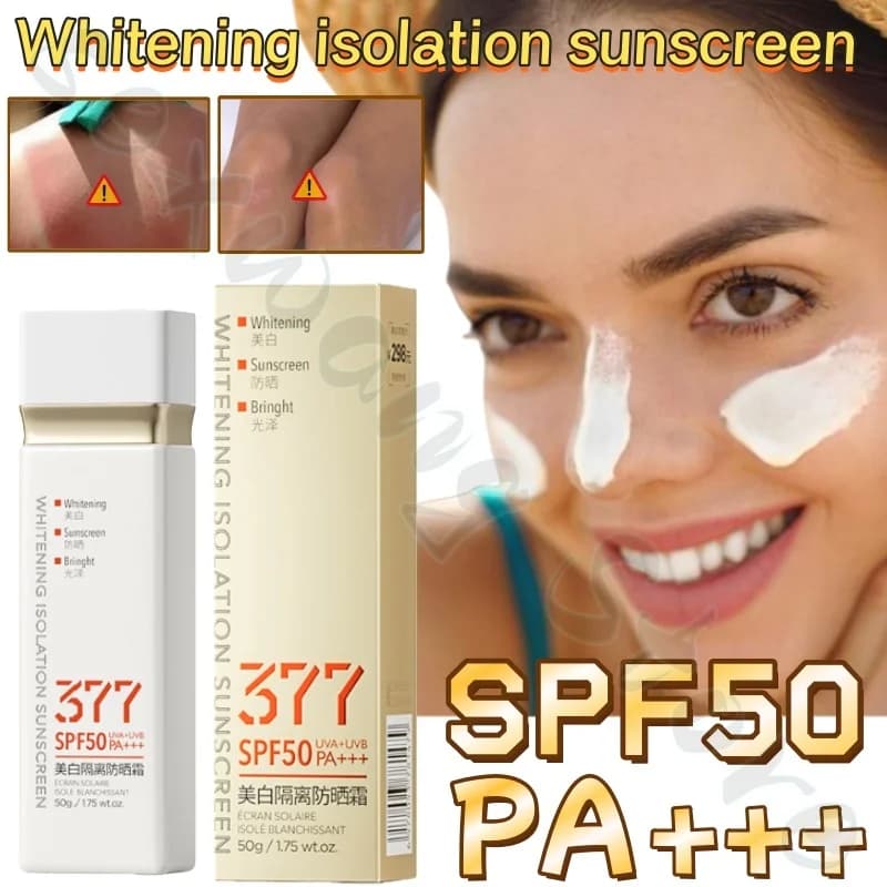 377 protezione solare 50 volte crema isolante correttore protezione UV per riparare danni al sole e migliorare la protezione solare viso opaca 50g