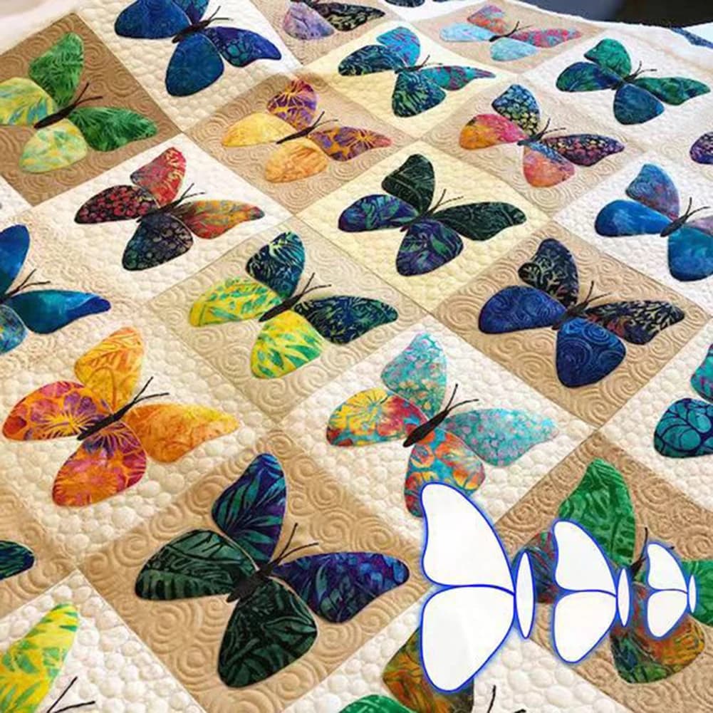 Righelli da cucito con forme di farfalle Set di modelli graziosi in acrilico riutilizzabili fai-da-te per gli amanti del cucito