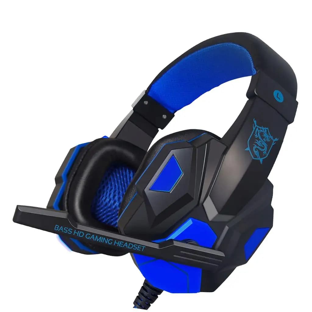 Lightweight 3D Stereo over Ear Headphones with Mic Gaming Headsets for Laptop and Desktop PC