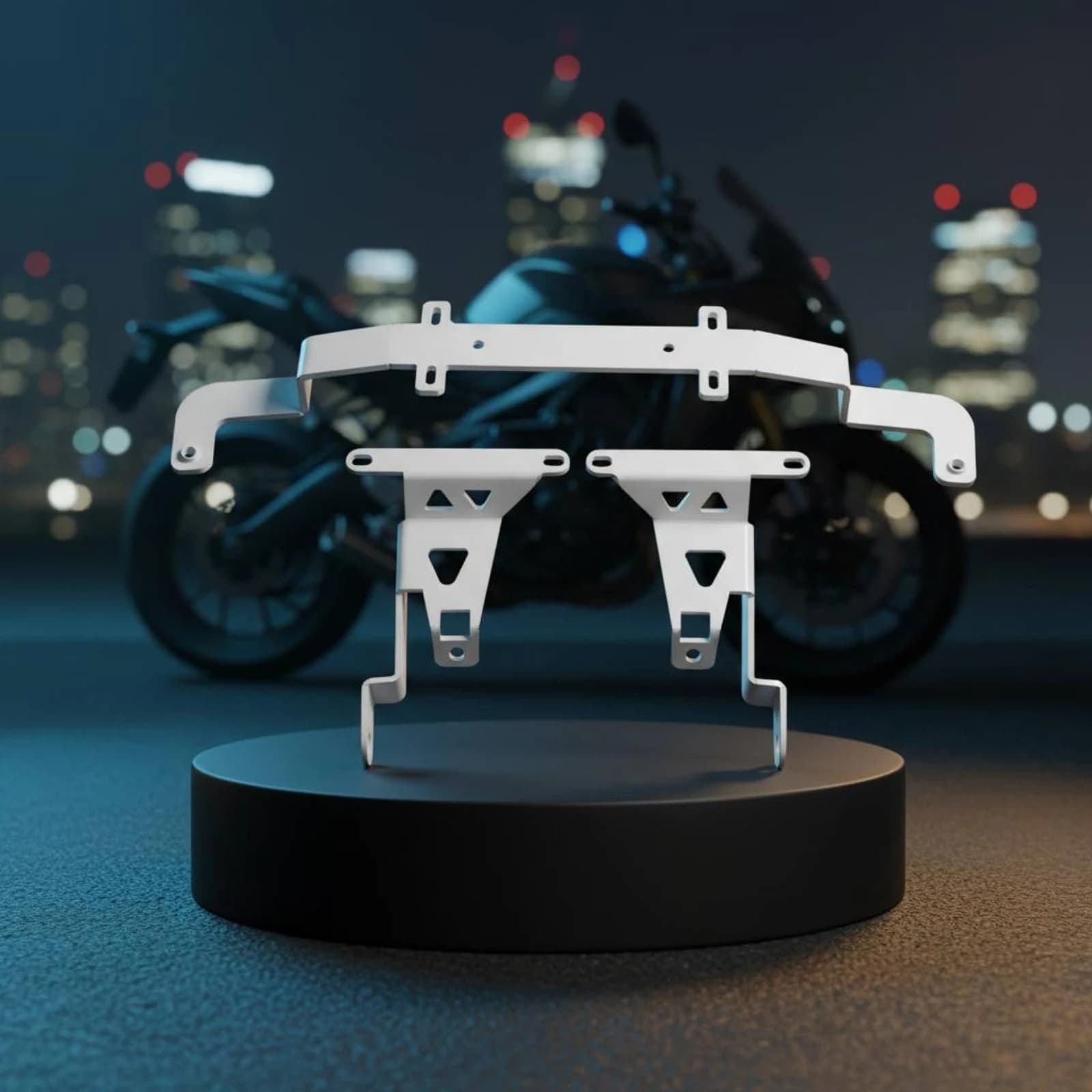 Concealed Auxiliary Lamp Bracket Slim Auxiliary Light Bracket Motorcycle Light Mount Bent End Sections Auxiliary Lamp Mount