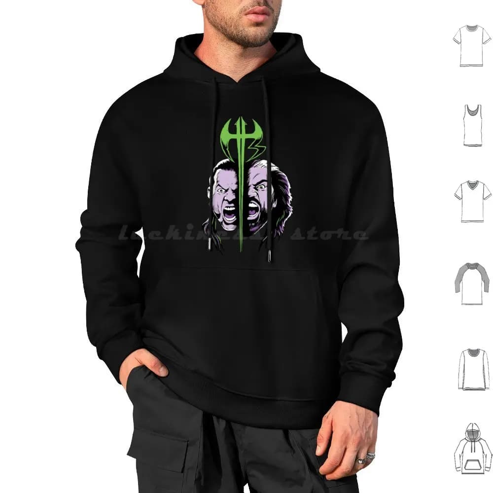 The Hardy Boyz Felpa con cappuccio in cotone a maniche lunghe Tv Divertente Umorismo 90soe Anni '90 2000 Vsco Pop Culture Lucha Wrestling Wrestler