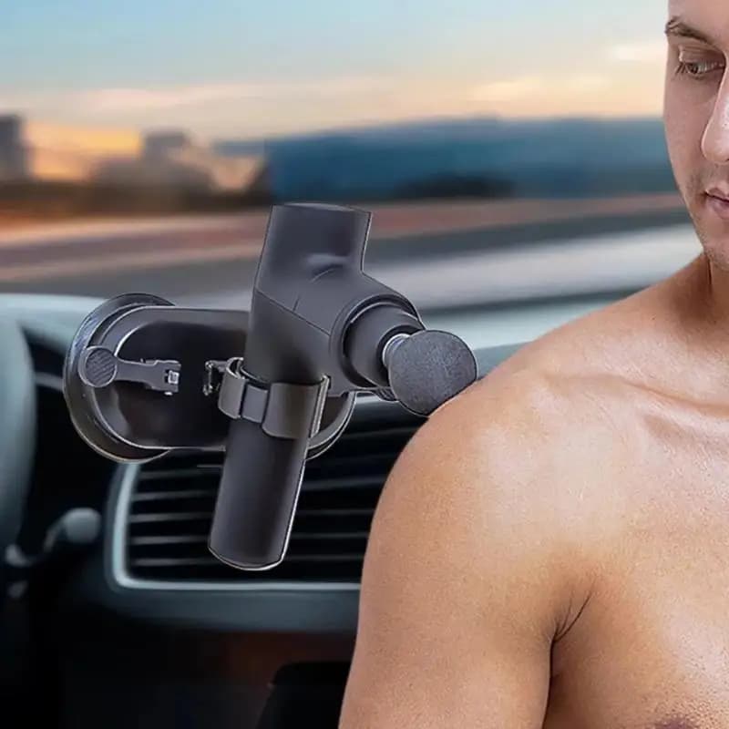 Free hand massage gun support with gun suction cup for band, no installation required