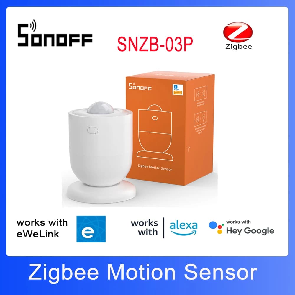 SONOFF SNZB-03P Sensore di movimento Zigbee 110 ° L'ecurità Smart Home funziona con ZBBridge-P/ZBDongle-E/NSPanel Pro/iHost tramite l'APP eWeLink