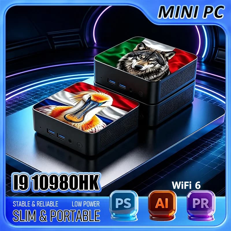 Intel i9 10980HK 1TB 2TB SSD 16GB RAM New Windows 11 Pro Mini PC Gaming PC Wifi 6 BT5.2 Mini PC Desktop Computer