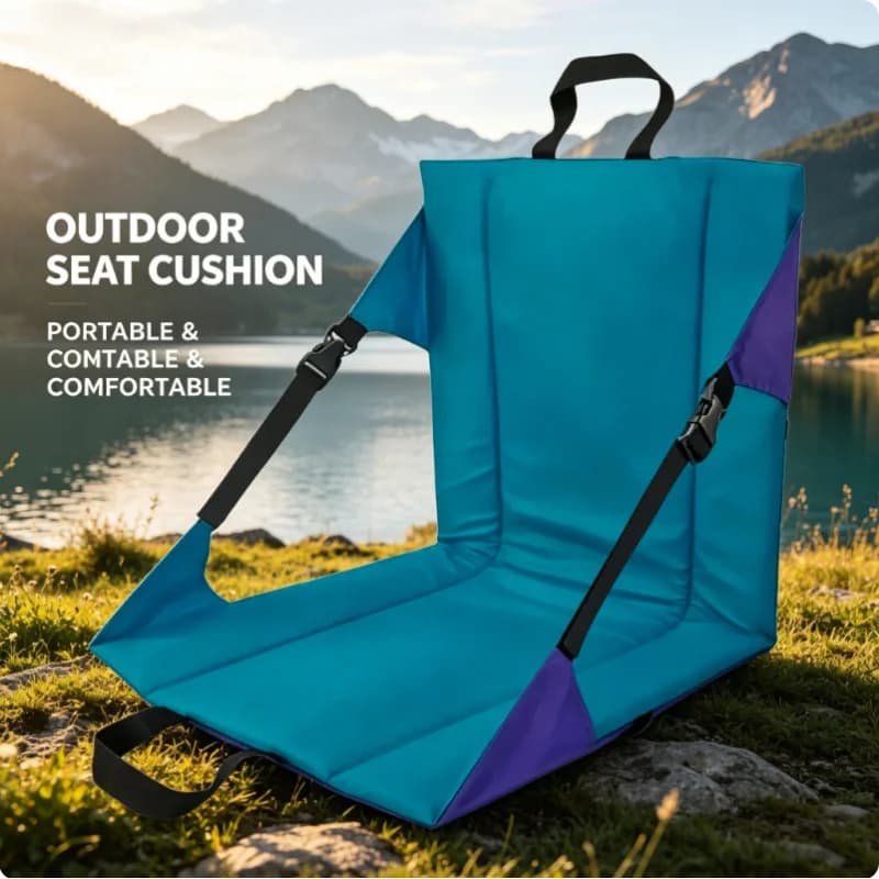 Folding Stadium Seat with Padded Back Support Reclining Bleacher Chair Cushion for Sports Events Concerts Camping