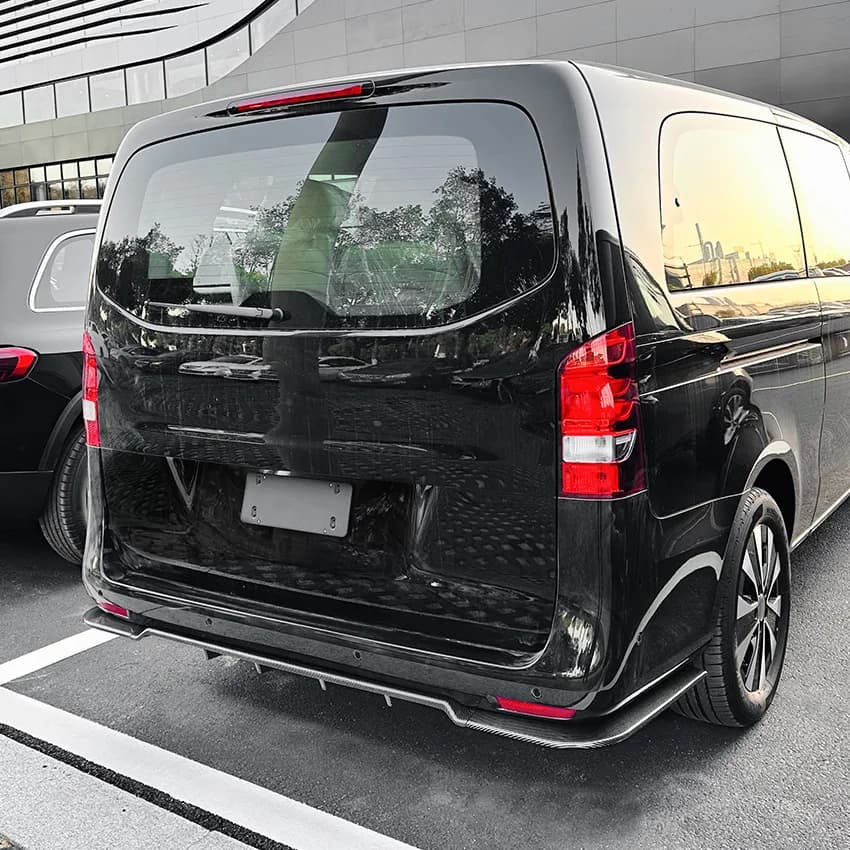 For Mercedes-Benz Vito W447 2016-2023 Rear Lip Spoiler Diffuser Corner Cover Gloss Black