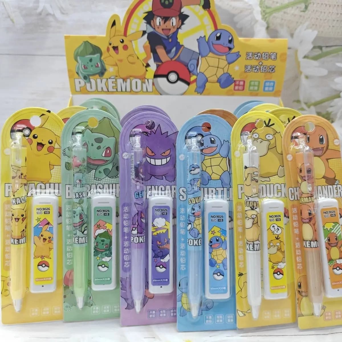 Pokémon Automatic Pencil Set Activity Pencil Pokémon Birthday Favor Cartoon Cute Pencil
