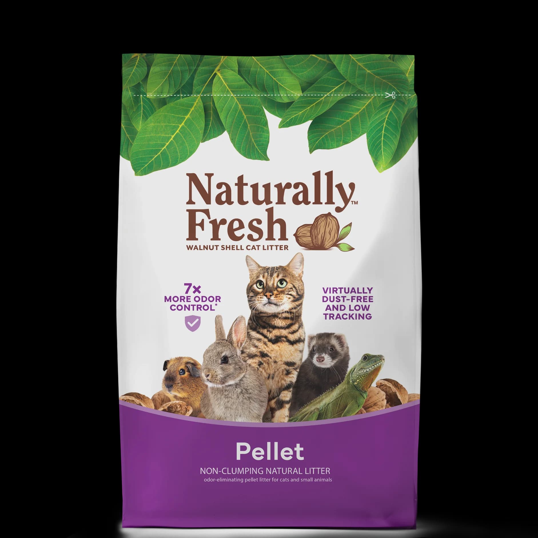 Pellet-Based Non-Clumping Unscented Cat Litter in 26-Pound Bag for Odor Control and Easy Cleanup