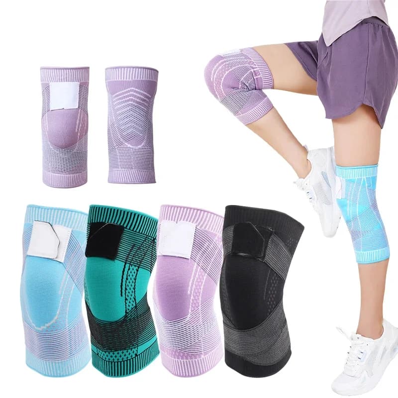 1 pz ginocchiere a compressione supporto manica protezione ginocchiera elastica tutore fasciatura supporto pallavolo corsa nylon Knieschoner