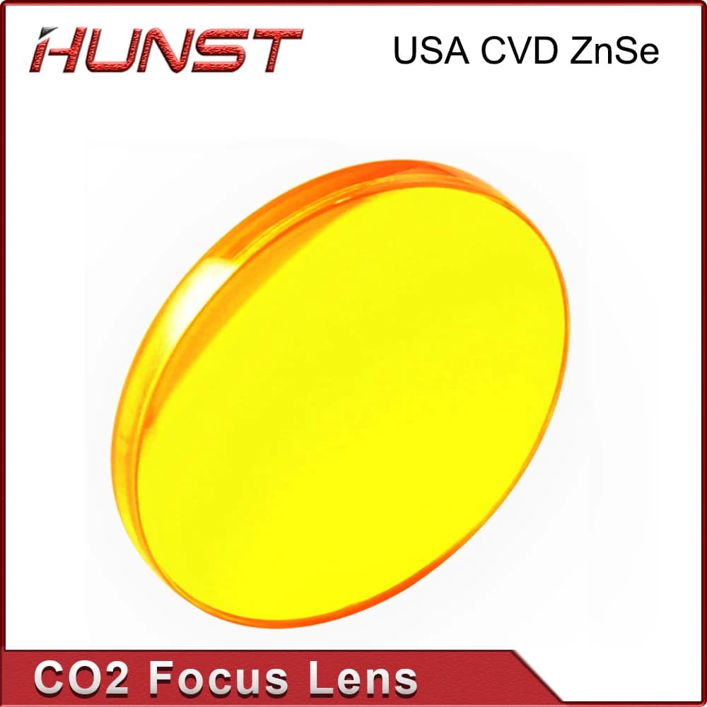 HUNST USA CVD ZnSe Focus Target Dia 12mm 18mm 19.05mm 20mm FL 38.1 50.8 63.5 76.2 101.6mm For Laser Engraving Machine Co2