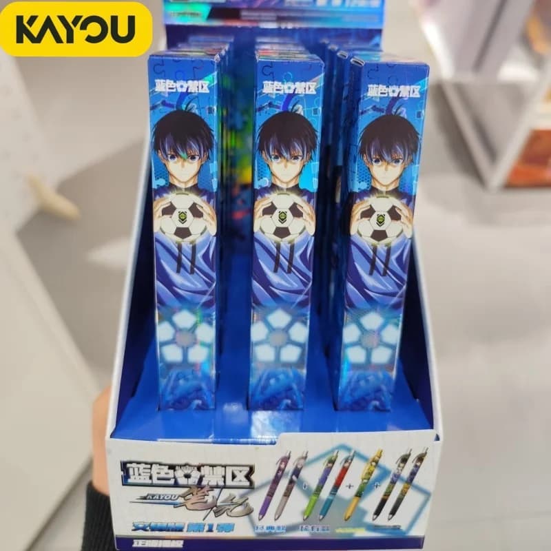 Penna Gel Retrattile Ufficiale Blue Lock Kayou 0.5mm Versione Battle Prima Edizione Blind Box Cancelleria Studenti Penna per Scrittura e Firma