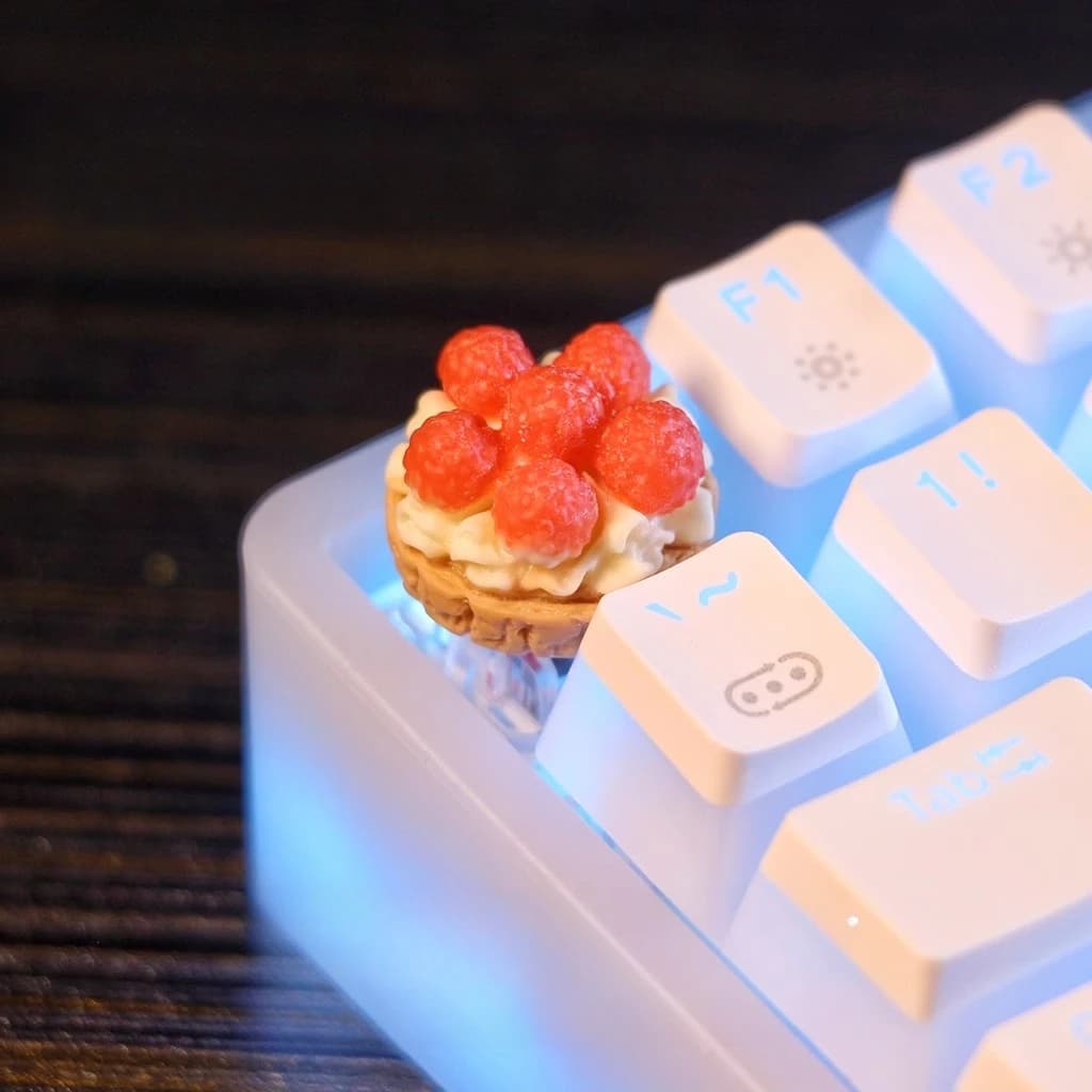 Set di copritasti a tema torta Yangmei Copritasti artigianali in resina 3D Copritasti originali personalizzati fatti a mano per accessori per tastiera meccanica