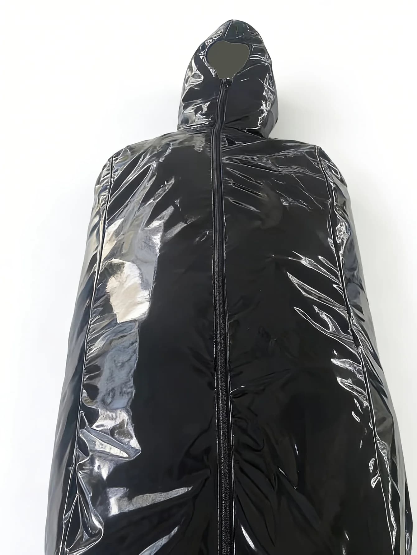 Body Polished Exotic Oil Full Collant for Adults Full Coat Zentai Patent Leather Mummia Fur Bag Cosplay Custom