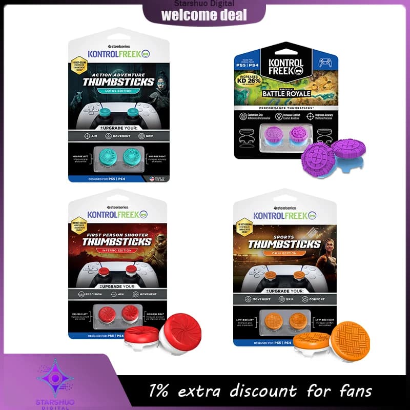 SteelSeries Kontrolfreek Controller di gioco Copritasti Custodia protettiva Set di coperture morbide protettive antiscivolo per cappucci joystick per interruttore