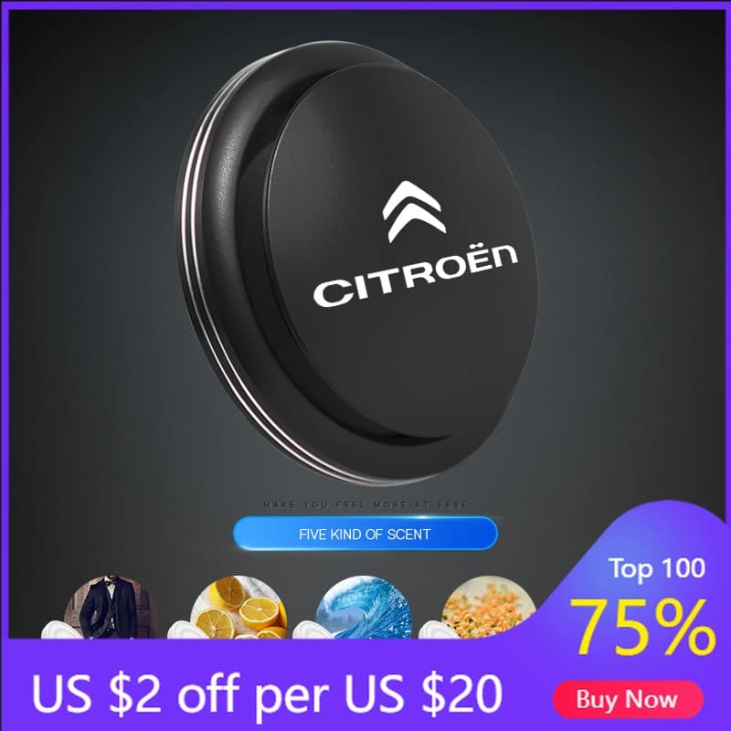 Deodorant for Auto 2026, Scent Solid Rotating, Decorative Aromatherapy for Citroen C4 C2 C1 C5 DS3 Berlingo Xsara G