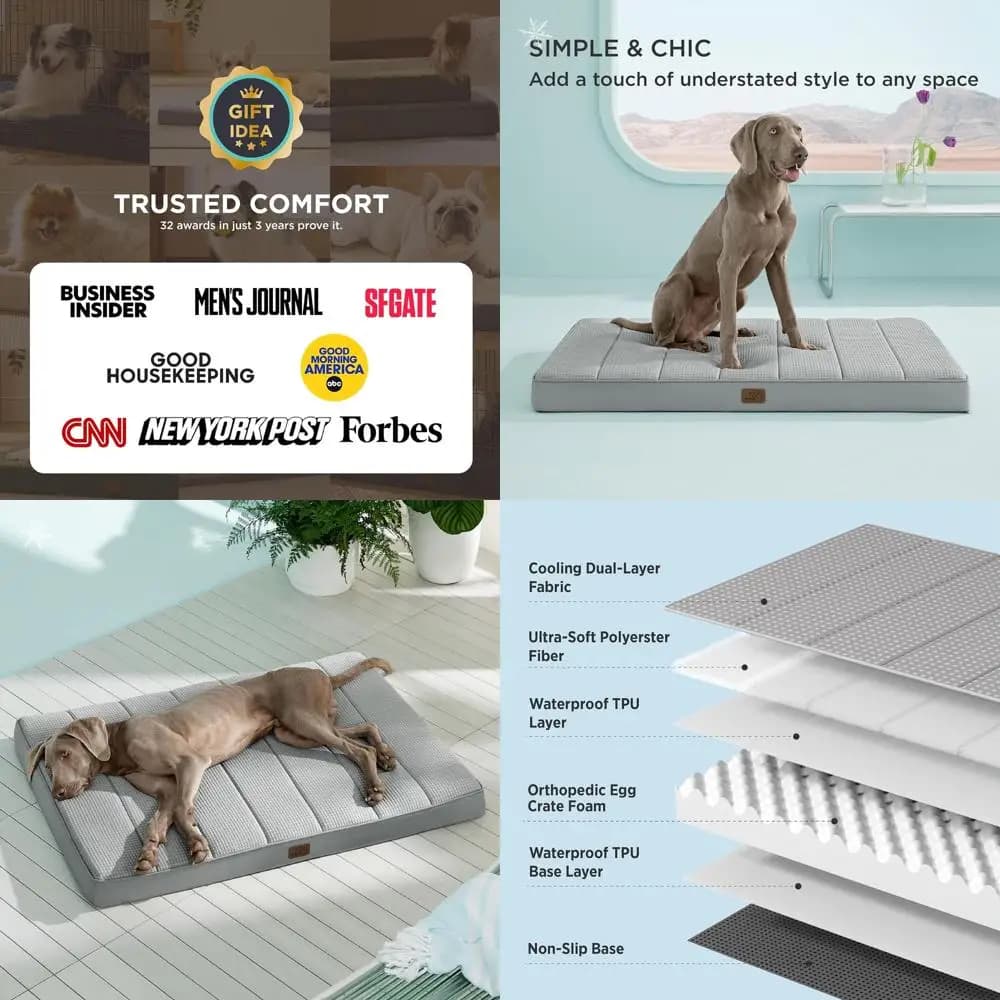 Cuccia ortopedica extra large per cani con rivestimento rimovibile, adatta a animali fino a 40 kg