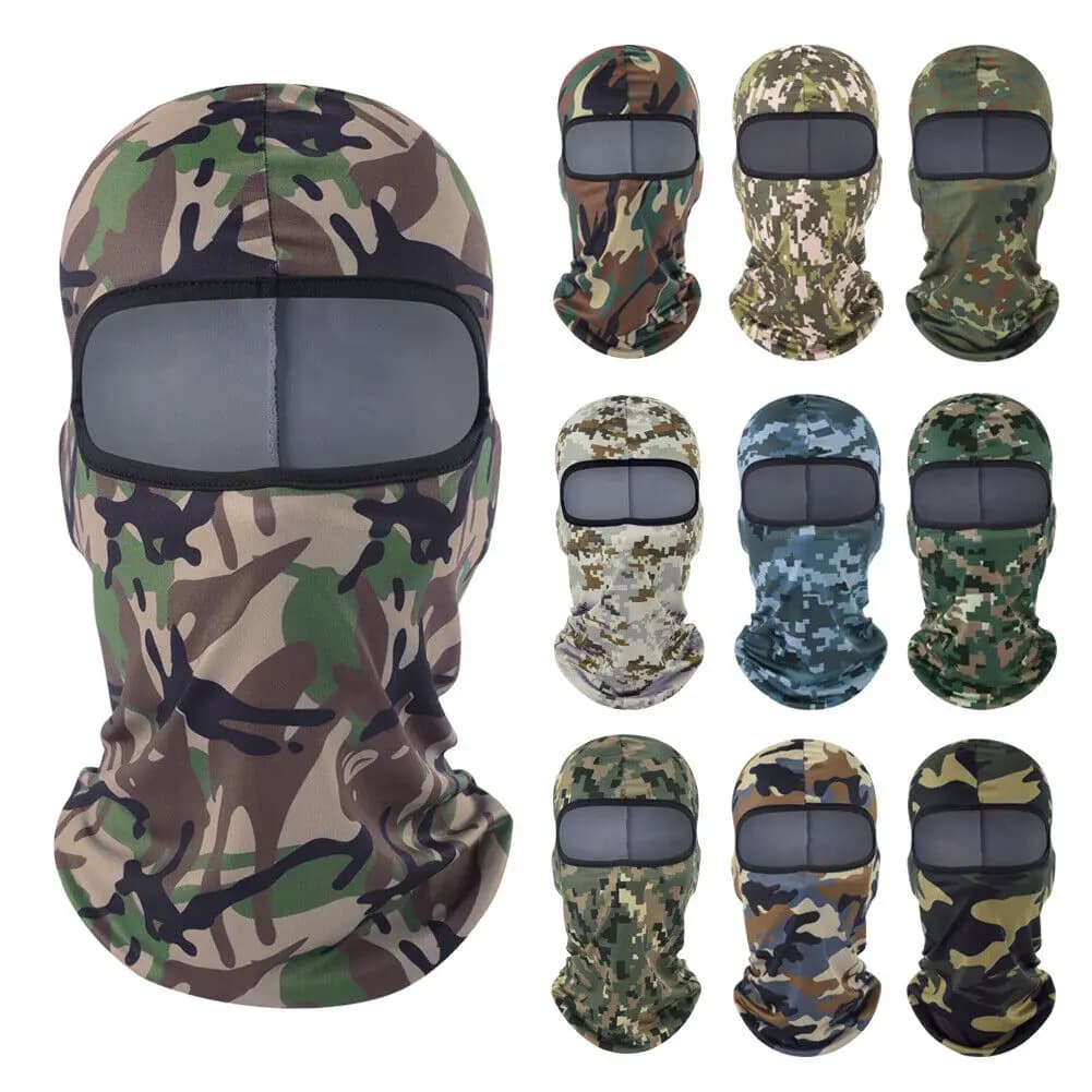 Passamontagna tattico Maschera a pieno facciale Sciarpa CS Wargame Caccia Bandana Cappello Ciclismo Maschera da sci Cappuccio militare per uomo Donna