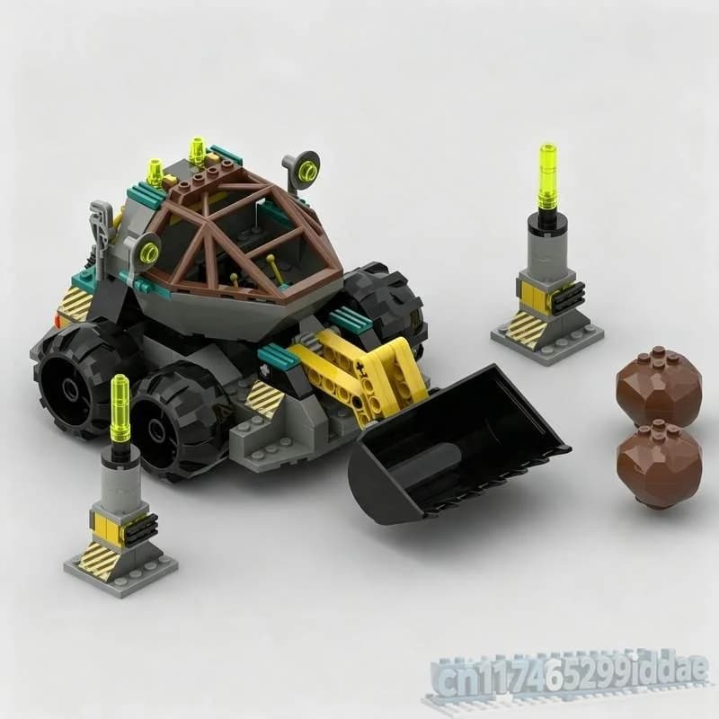 201PCS Rock Raiders Loader Dozer MKII MOC Custom Puzzle Vehicle Model DIY Assembly Educational Toy Building Blocks Popular Gift