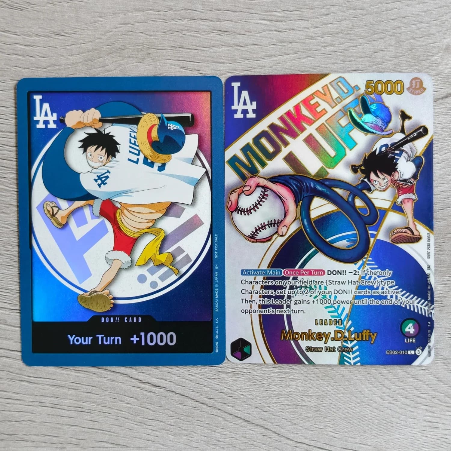DIY Proxy OPCG English DON!! Card Baseball Luffy 2026 One Piece Night Promo Game Collection Card Toy