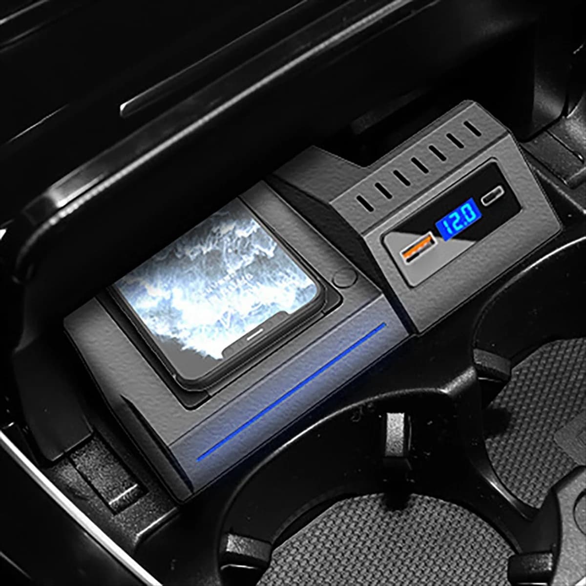 X59A Car Wireless Charger for Phone Quick Charging Wireless Charging Panel for Mercedes Benz W205 AMG AMG GLC Class C GLC