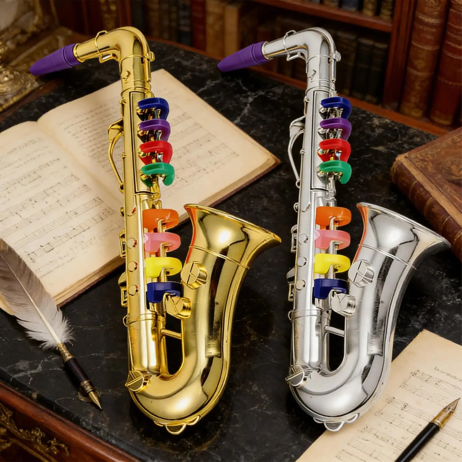 Kids Toy Saxophone Mini Simulation Musical Instrument Educational Play Wind Clarinet Trumpet Trumpet Horn Stage Performance Gift