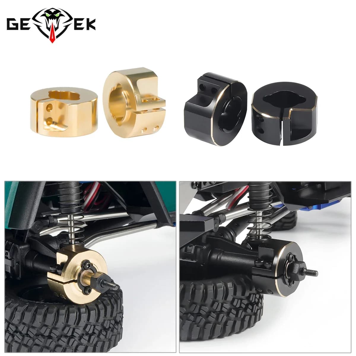 47 g/set TRX4M Pesi dell'asse posteriore Contrappeso in ottone nero per 1/18 RC Car Crawler TRX4-M Bronco Defende Aggiornamento