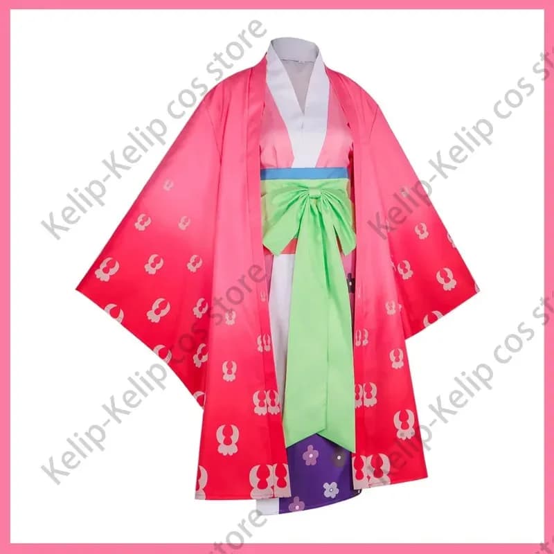 CyAnime Kozuki Hiyori Costume Cosplay Wano Kuni Paese Principessa Parrucca Kimono Giapponese Mantello Accappatoio Donna Sexy Vestito di Halloween