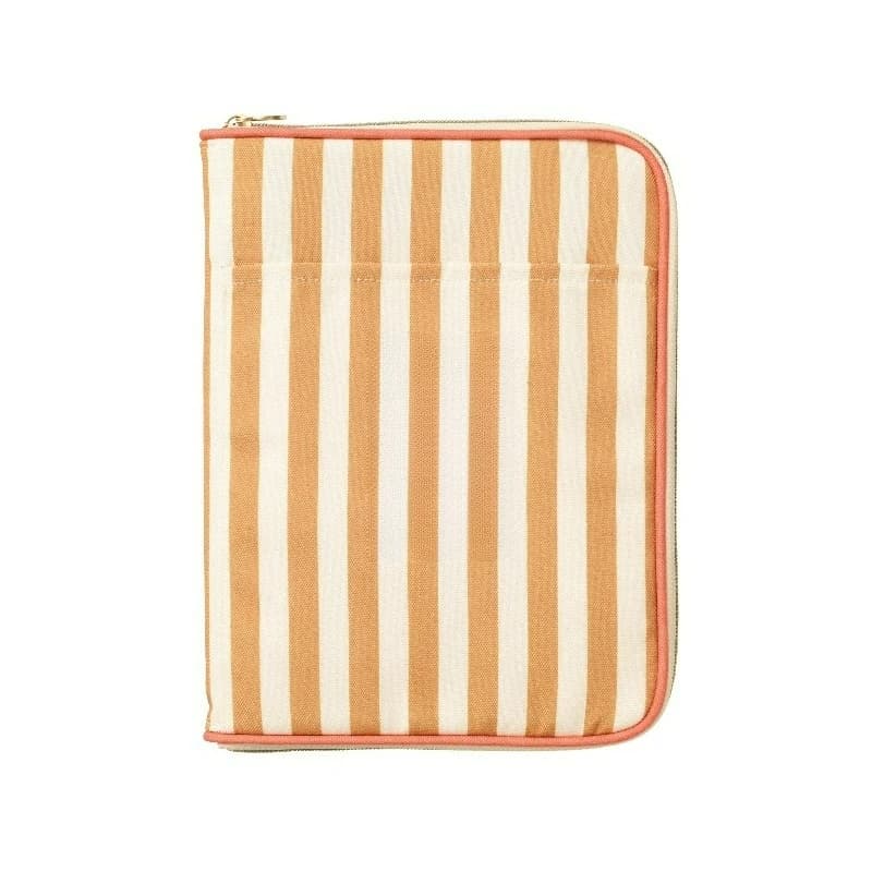 Zip Around Fabric Tech Pouch Organizer Tablet Case, Cabana Floral Patch, Yellow