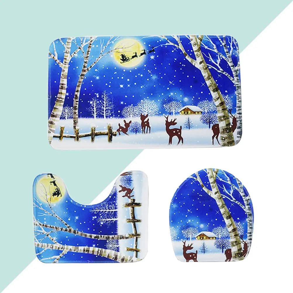 Bath Rug Carpet Rugs for Bathroom Washable Decor Toilet Cover Mat Floor Mats Set